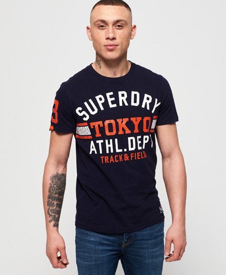 Superdry Track & Field Lite T-shirt med trefarvet logo