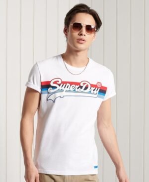 Superdry Vintage Logo Cali T-shirt med stribedesign Superdry Vintage Logo Cali T-shirt med stribedesign