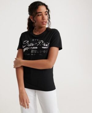 Superdry Vintage Logo Photo T-shirt med rosedesign Superdry Vintage Logo Photo T-shirt med rosedesign