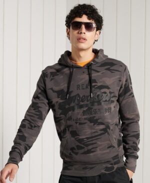 Superdry Vintage Logo hættetrøje med gennemgående print Superdry Vintage Logo hættetrøje med gennemgående print