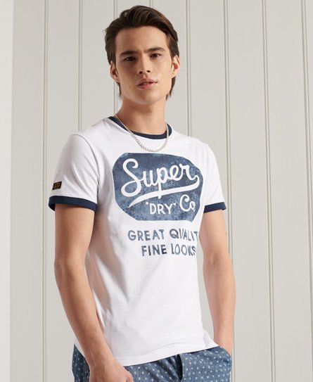 Superdry Workwear T-shirt i almindelig kvalitet med kontrastfarvede kante