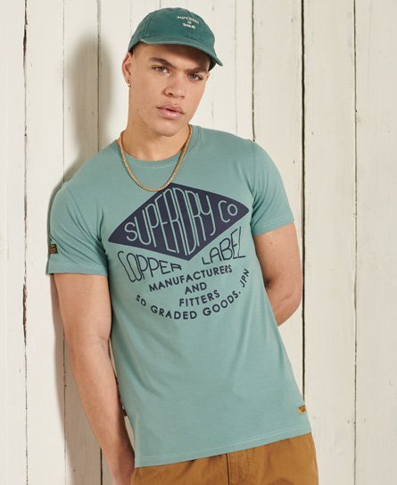 Superdry Workwear T-shirt i en let kvalitet med grafik