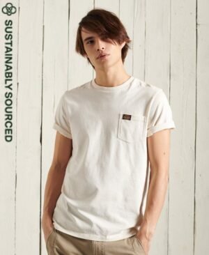Superdry Workwear T-shirt i økologisk bomuld med lomme Superdry Workwear T-shirt i økologisk bomuld med lomme