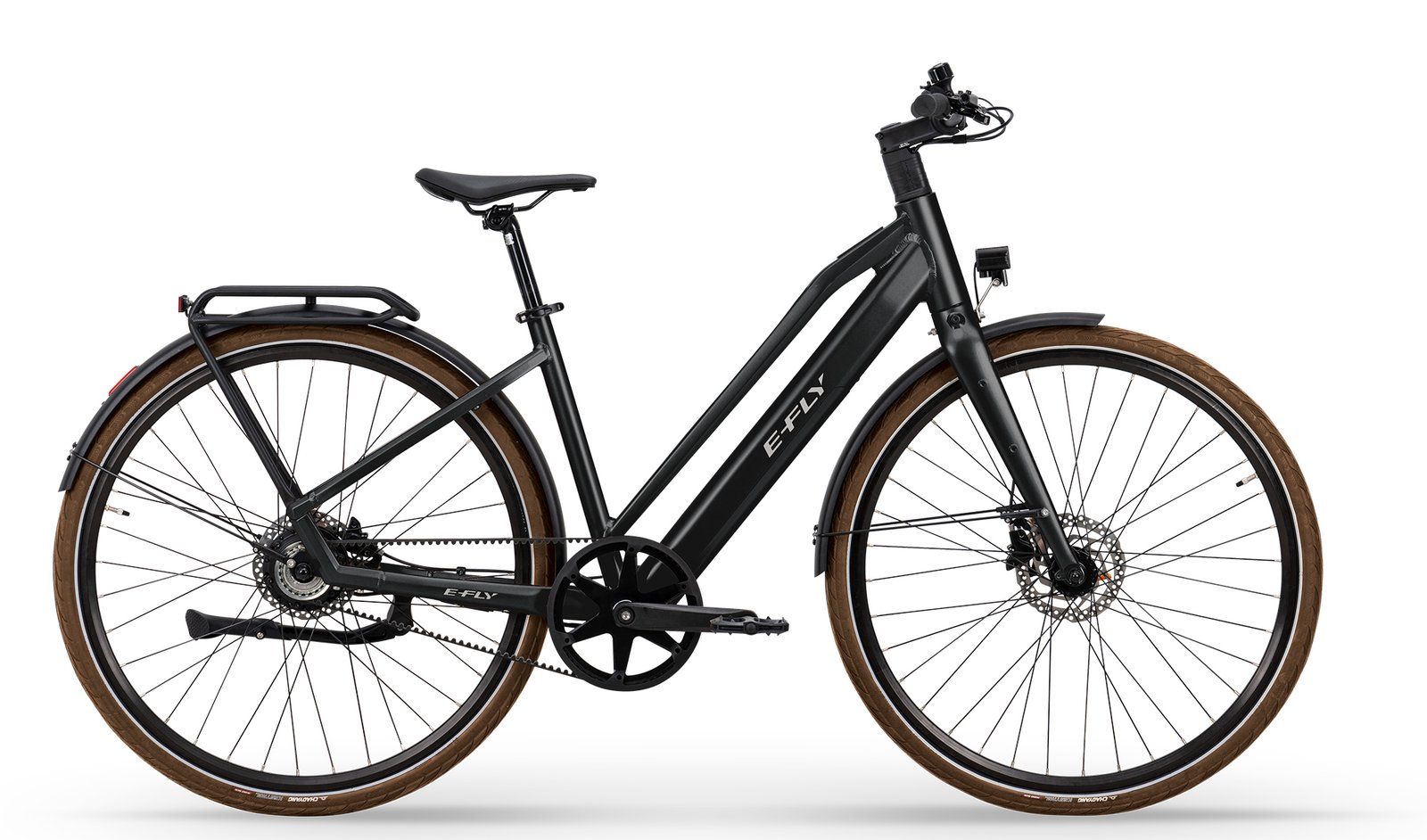 E-Fly - E - Fly EOS Dame Sort Remtræk - 50 cm - Elcykel