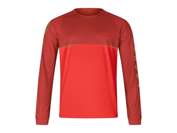 Endura - CORE PRINTED TEE - Cykeltrøje - Lange ærmer - Rød - XXL