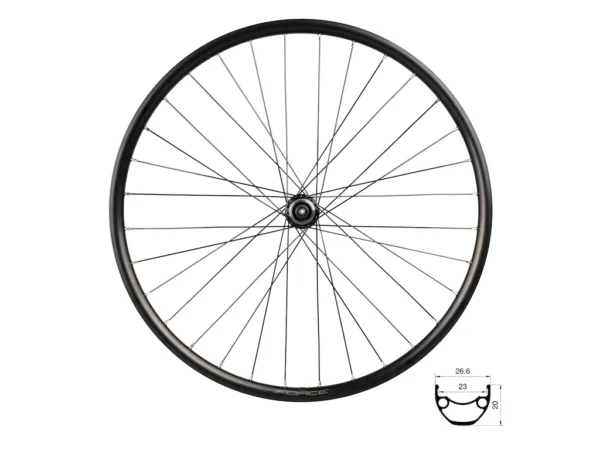 FORCE Basic forhjul 27,5"(584x23) Disc Center lock 32 eger huller