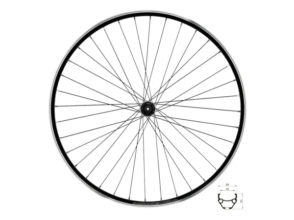 FORCE Classic forhjul 28"(622x19) Fælgbremser 36 eger huller