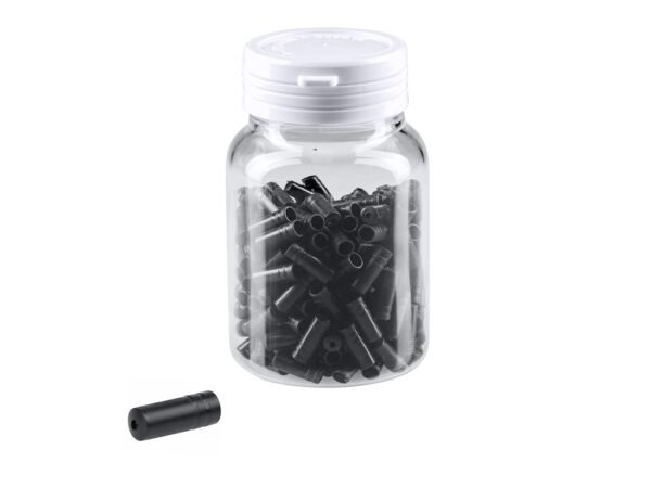 FORCE kabel ender til 4 mm gearkabel 200 stk. i plastik sort