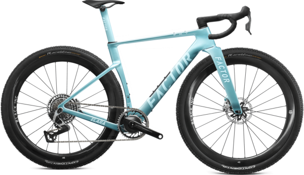 Factor ELARA GRAVEL SRAM RED XPLR Black Inc 46 2026 - Virescent Blue