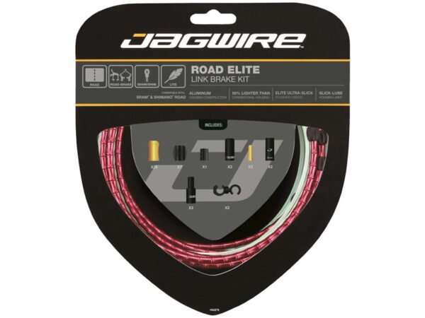 Jagwire - Road Elite - bremsekabel sæt til Road - Rød