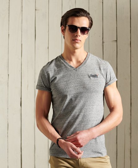 Superdry Orange Label Vintage T-shirt med V-hals og broderi