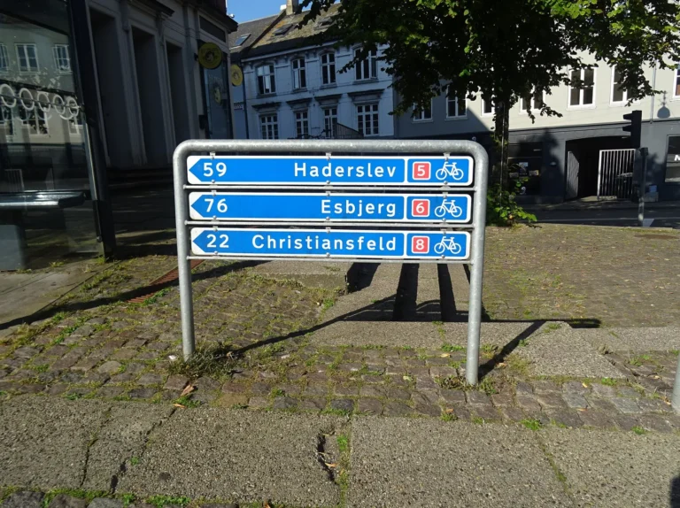 Skilte for nationale cykelruter i Danmark